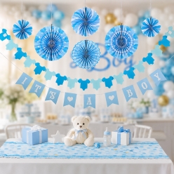 Blue It's a Boy Baby Shower Decorating Kit